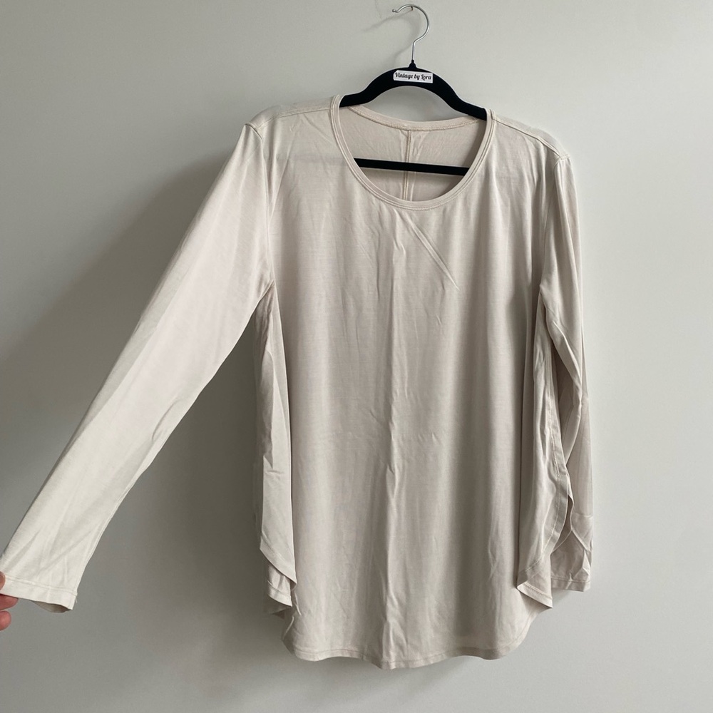 Cream Long Sleeve Top